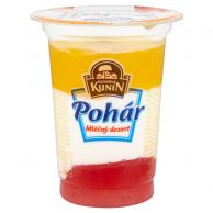 Kunín Pohár mléč. dez. jahodový 150g