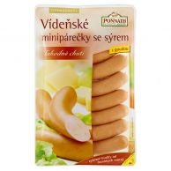 Minipárečky vídeňské se sýrem 200g