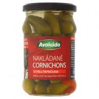 Nakl. cornichons Avokado chilli 300/150g