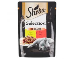 Sheba kaps. sel.in sauce kuř.+hovězí 85g
