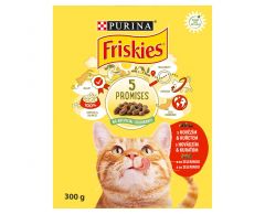 Friskies granule maso+zelen. kočka 300g
