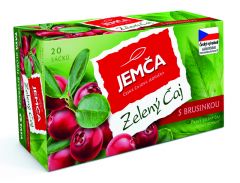 Čaj Jemča zelený brusinka 20x1,5g