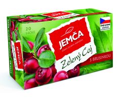 Čaj Jemča zelený brusinka 20x1,5g