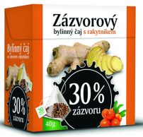 Čaj zázvor + rakytník pyramida 40g