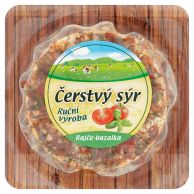 Čerstvý sýr obal. rajce/baz 100g