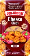 Cheddar BBQ cheese chips 80g