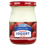 Jihočeský jogurt jahoda sklo 200g