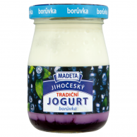 Jihočeský jogurt borůvka sklo 200g
