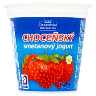Choc. smetanový jogurt jahoda 150g 