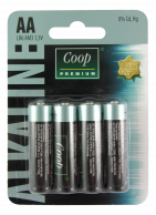 Baterie tužková COOP Premium 1,5V AA LR6