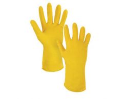 Rukavice latex žluté Doma S