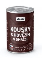 Kousky s hov. v omáčce Klasik 415g kočka 