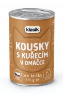 Kousky s kuř. v omáčce Klasik 415g kočka
