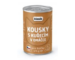 Kousky s kuř. v omáčce Klasik 415g kočka