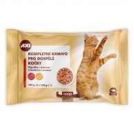 AXI kap. kuře+hov. kočka 4x100g