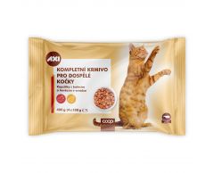 AXI kap. kuře+hov. kočka 4x100g