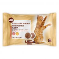 AXI kap. kuře+losos kočka 4x85g