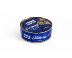 Atlantické sardinky vl. šť+olej 240/168g