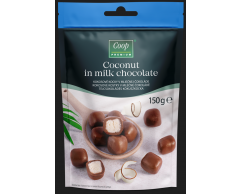 CP/Kokos kostky v mléčné čokoládě 150g
