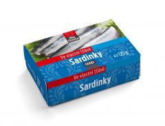 Sardinky ve vl.šťávě DG 125g/80g